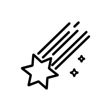 Kayan Yıldız simgeleri uzay elementi gece galaksisi tasarımı.