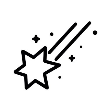 Kayan Yıldız simgeleri uzay elementi gece galaksisi tasarımı.