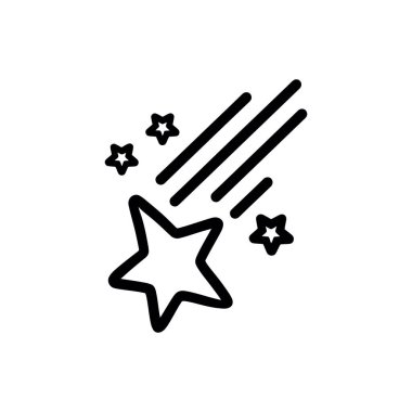 Kayan Yıldız simgeleri uzay elementi gece galaksisi tasarımı.