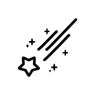 Kayan Yıldız simgeleri uzay elementi gece galaksisi tasarımı.