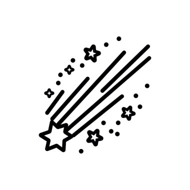 Kayan Yıldız simgeleri uzay elementi gece galaksisi tasarımı.