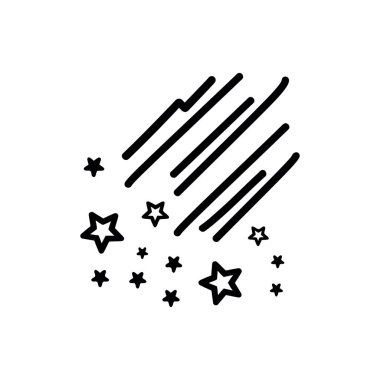 Kayan Yıldız simgeleri uzay elementi gece galaksisi tasarımı.