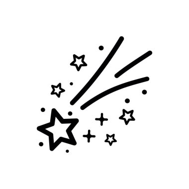 Kayan Yıldız simgeleri uzay elementi gece galaksisi tasarımı.