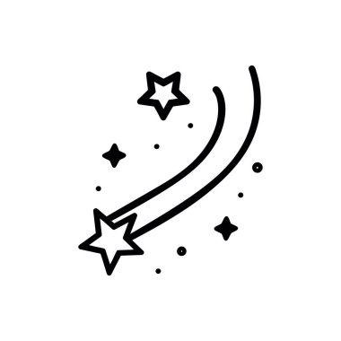 Kayan Yıldız simgeleri uzay elementi gece galaksisi tasarımı.