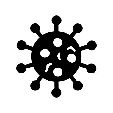 Virüs siyah ve beyaz simgesi