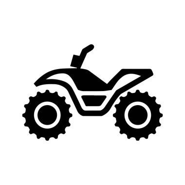 Spor bir arazi aracının silueti. Siyah simge tasarımı..