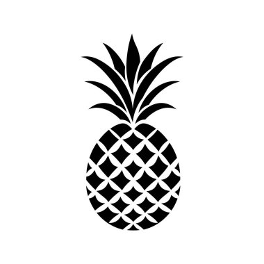 Ananas doğal gıda ikonu. Tazelik tatlı sanat vektör tasarımı.