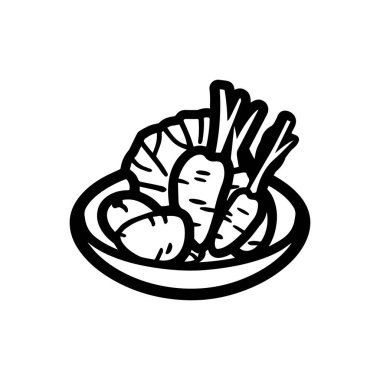 Taze sebzeleri temsil eden ve sağlıklı beslenen havuç ve yapraklı yeşilliklerle dolu bir kase..