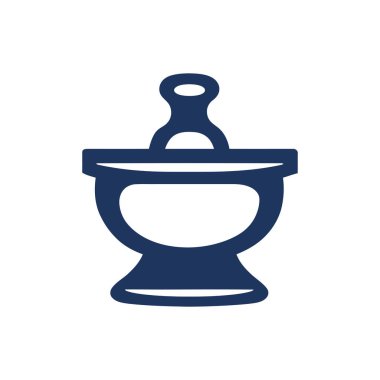 Havan ve tokmak renklendirme simgeleri çizim tasarımı.