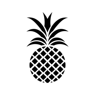 Ananas doğal gıda ikonu. Tazelik tatlı sanat vektör tasarımı.