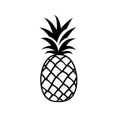 Ananas doğal gıda ikonu. Tazelik tatlı sanat vektör tasarımı.