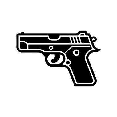 Tabanca, özet siyah simge beyaz arkaplan tasarımı.
