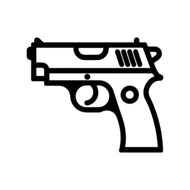 Tabanca, özet siyah simge beyaz arkaplan tasarımı.