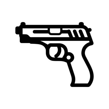 Tabanca, özet siyah simge beyaz arkaplan tasarımı.