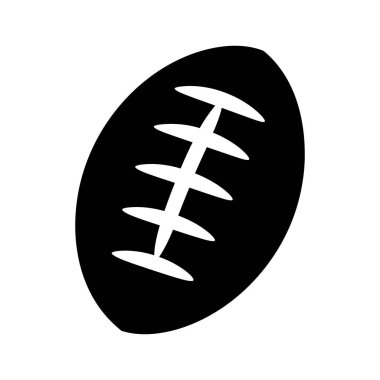 Kırmızı ve Beyaz Rugby Balosu Simgesi, Spor Sembolü ve Logosu