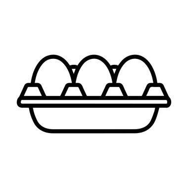 Yarım düzine yumurta siyah özet Simge tasarımı