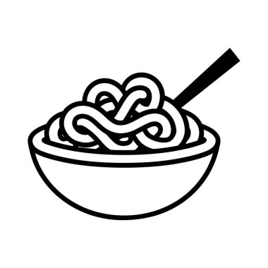 Erişte Kasesi Siyah simge beyaz arkaplan