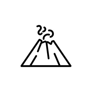 Etkin Volkan Patlaması siyah Simge Vektörü izole tasarımı