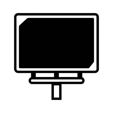 Basit bir siyah ilan panosu, tek bir direğin üzerinde duruyor, yuvarlak köşeleri var ve şeffaf bir arkaplanı var..