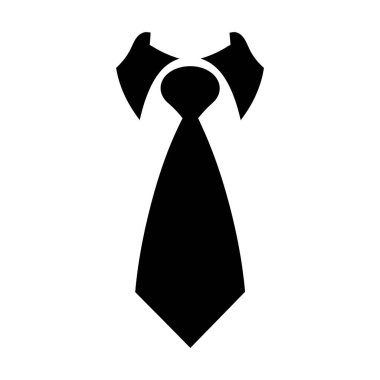 Görünür düğüm ve tasma detaylarıyla klasik bir kravatın katı siyah grafiği..