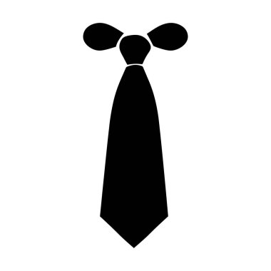 Görünür düğüm ve tasma detaylarıyla klasik bir kravatın katı siyah grafiği..