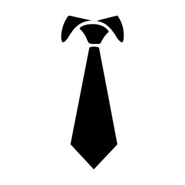 Görünür düğüm ve tasma detaylarıyla klasik bir kravatın katı siyah grafiği..