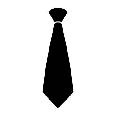 Görünür düğüm ve tasma detayına sahip klasik bir kravat siyah grafik simgesi.