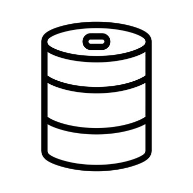 Endüstriyel petrol varilinin simgesi olan simsiyah bir siluet..