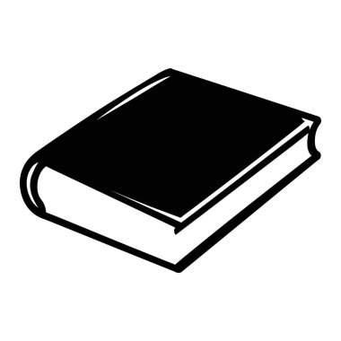 Siyah kitap simgesi biçimi ve eğitim bilgisi beyaz arkaplan