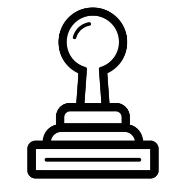 Bu pürüzsüz, siyah-beyaz taslak ikon vites kutusu, otomotiv iletim kontrolünü sembolize ediyor. Basit, minimalist tasarım arayüz elementleri için mükemmeldir.