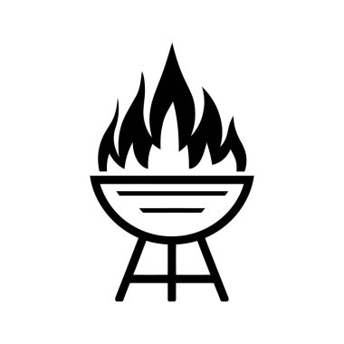 Görüntü, beyaz bir arkaplanda yükselen alevleri gösteren bir ızgara gösteriyor.