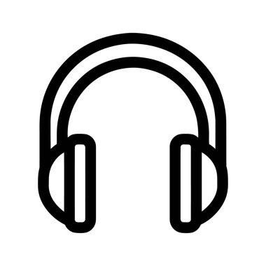 Kulaklıklar minimalist, çift çizgili, yuvarlak kulaklıklar ve birbirine bağlı bir bant içeren bir simge olarak gösterilir..