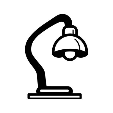 Basit siyah çizgiler beyaz arka planda parlayan lambayı gösteriyor. Bu çarpıcı minimalist simge hem şık hem de temiz..