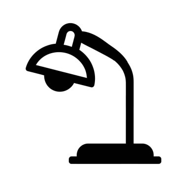 Masa lambası çizimi kıvrımlı destekli parlak bir tasarım sergiliyor. Masa lambası beyaz arka planda modern bir görünüme sahiptir..