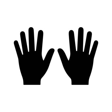 İki siyah el, beyaz zemin üzerinde açık bir kontrastı göstererek, çeşitli kullanım bağlamları için mükemmel bir şekilde gösterilir..