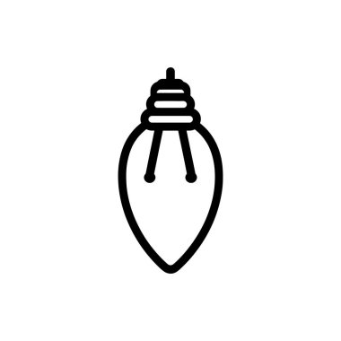 Bu minimalist ampul ikonu, özlü görsel iletişiminde sadeliği ve berraklığı somutlaştıran beyaz bir arka planda parlak siyah bir çizgi sunar..