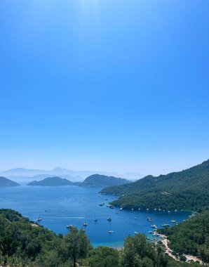 Türkiye adası doğaya deniz manzarası mavi