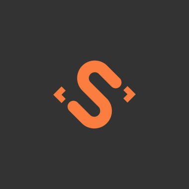 S harfli lüks logo tasarımı.