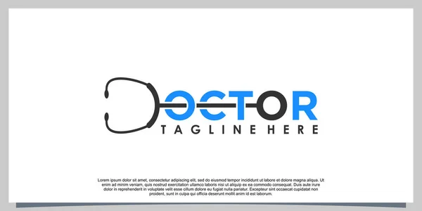 Diseño Del Logotipo Del Doctor Con Concepto Moderno — Archivo Imágenes Vectoriales