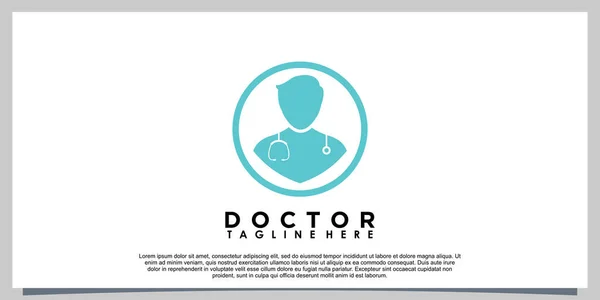 具有现代概念的医生标志设计 — 图库矢量图片