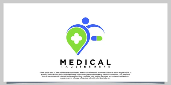 Klinisches Logo Design Mit Kreativem Konzept — Stockvektor