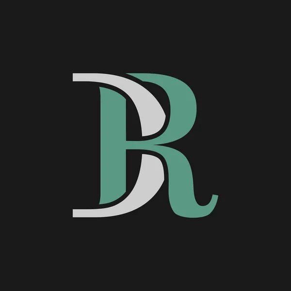 Monogramm Buchstabe Logo Design Mit Buchstaben — Stockvektor