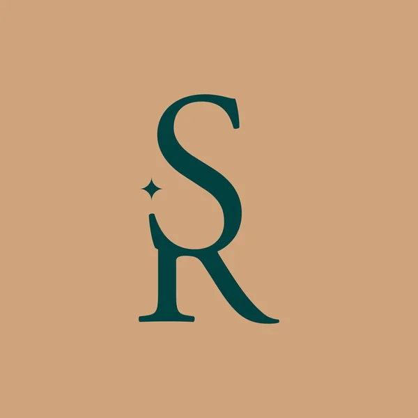 Monogram Bokstav Logotyp Design Med Bokstaven — Stock vektor