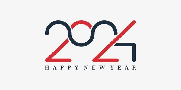 2024 Новым Годом Дизайн Логотипа 2024 Вектором Номер Дизайн — стоковый вектор