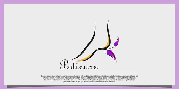 Menicure Pedikyr Logotyp Med Fot Illustrasi Logotyp Design — Stock vektor