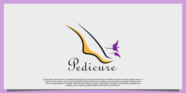 Λογότυπο Menicure Pedicure Σχέδιο Λογότυπου Foot Illustrasi — Διανυσματικό Αρχείο