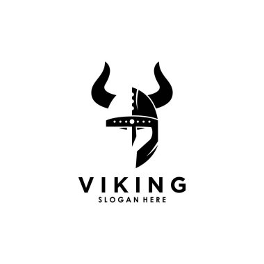 Modern ve yaratıcı konsepte sahip Viking logo tasarım vektörü