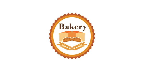 Bakery Cake Logo Design Illustration Bakery Shop Icon Creative Concept — Stock Vector
