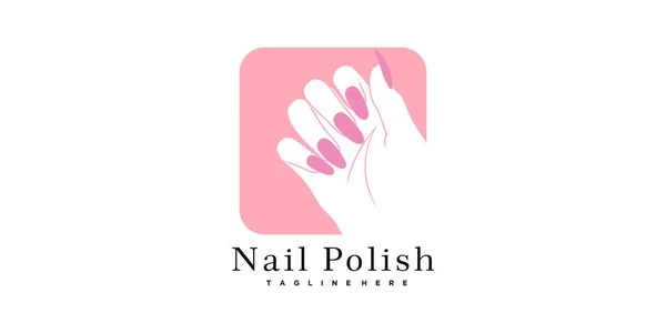 Nail Beauty Salon Logo Design Vector Creative Concept Premium Vector — Stock Vector