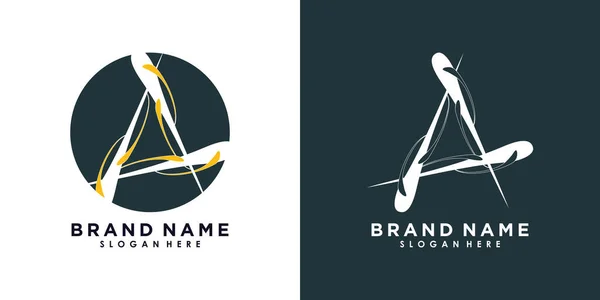 Carta Design Logotipo Com Vetor Premium Conceito Criativo Ícone — Vetor de Stock